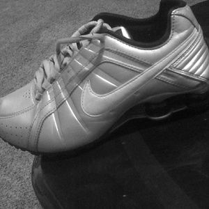 Silver, Black,& White Nike Shox